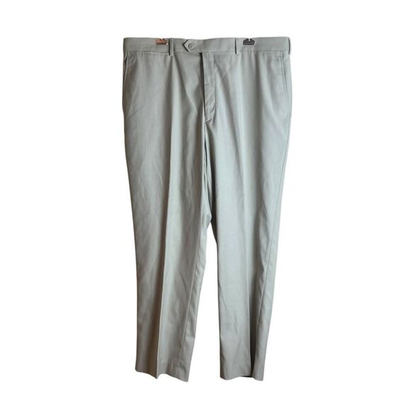 3 for $30! Strafford performance Men's Light Gray Pants - Picture 1 of 6